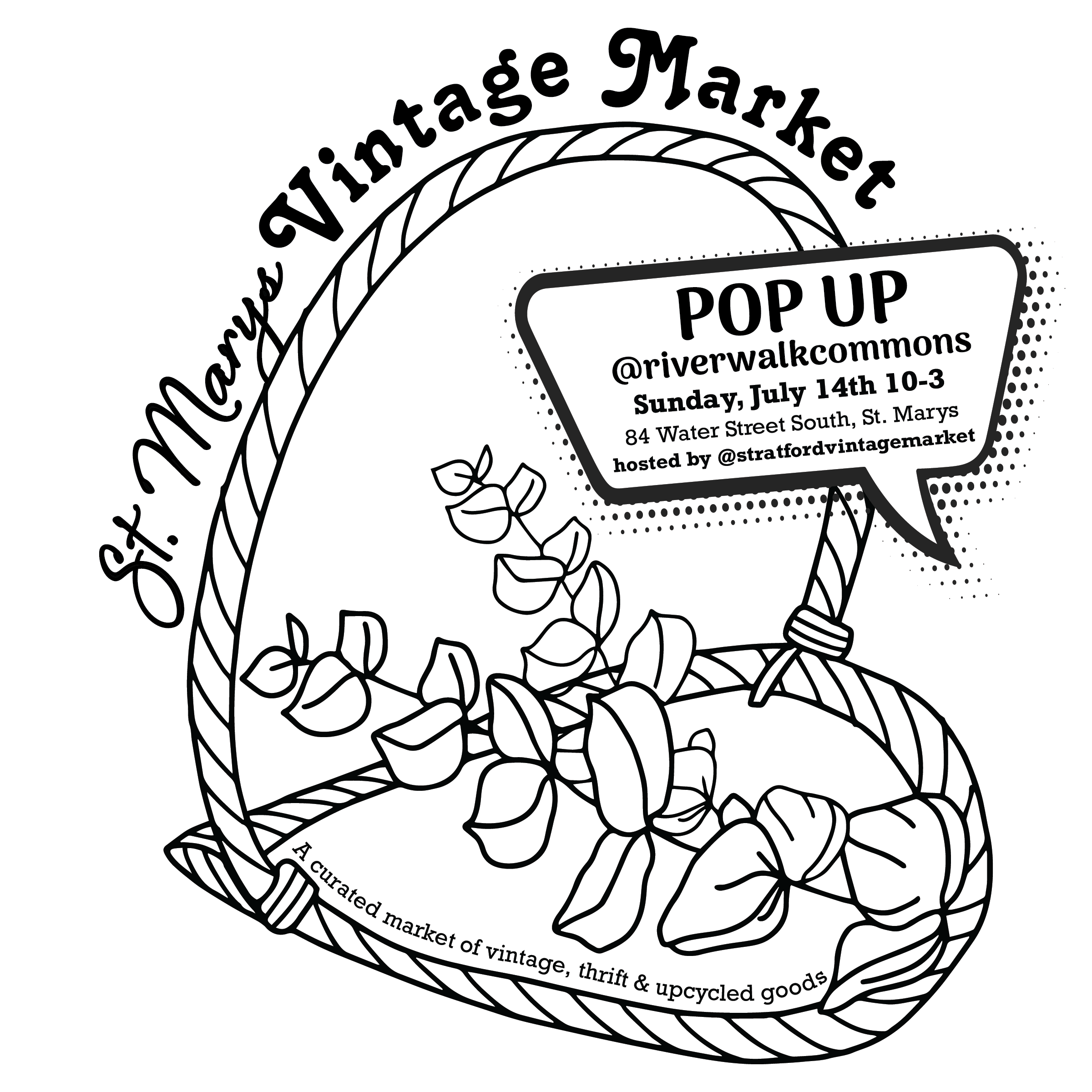 A logo representing a Vintage Market in St. Marys